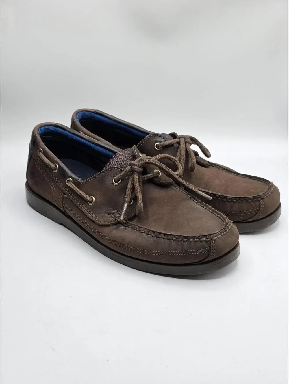 Timberland Men's Cedar Bay Boat Shoes Brown Leather Deck Shoes Size 7.5 M A1G8C